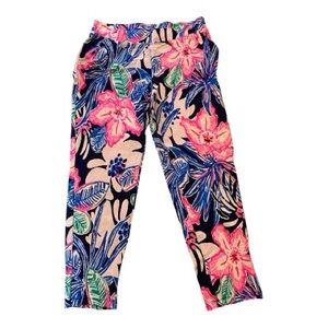 Lilly Pulitzer floral leggings with elastic waist